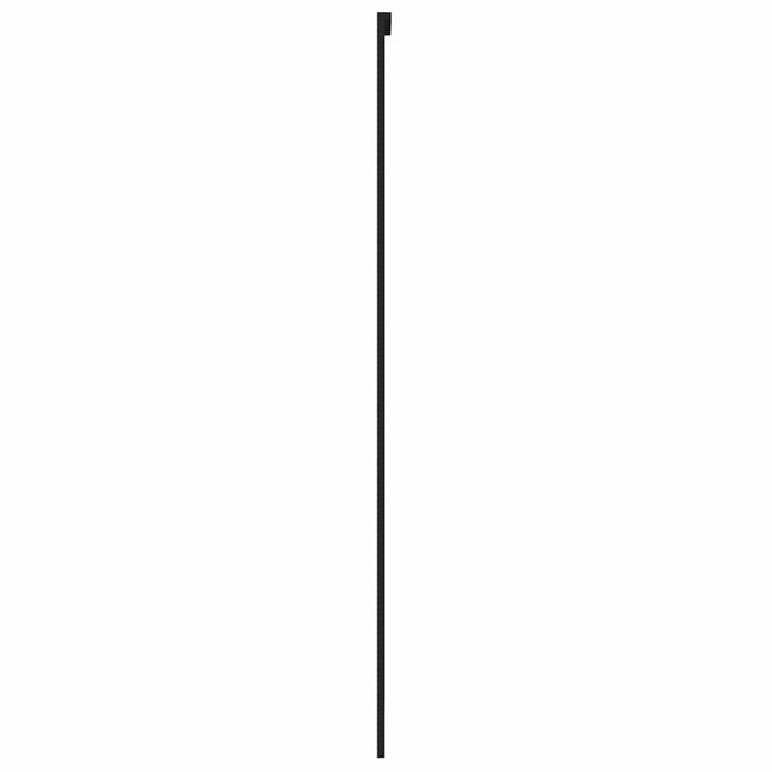 Drsna vrata črna 76x205 cm kaljeno steklo in aluminij